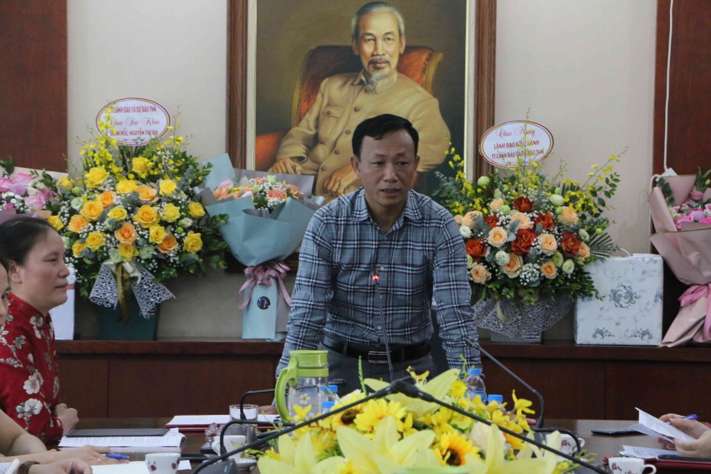 Tổng giám đốc Trung tâm Quy hoạch và Điều tra tài nguyên nước quốc gia Tống Ngọc Thanh phát biểu tại hội nghị.